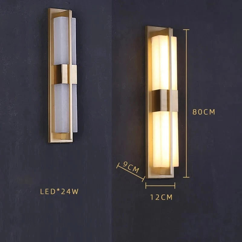 Applique murale LED pour une décoration luxueuse et moderne | Marco Lucetti Doré 80CM