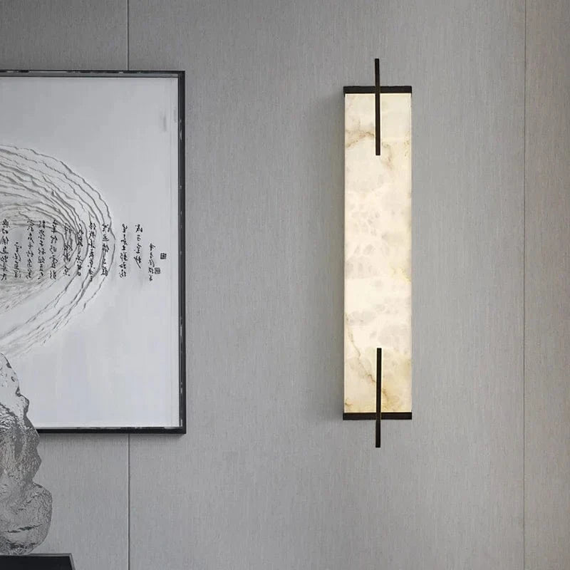 Applique murale LED Premium en laiton doré et marbre | Marco Lucetti