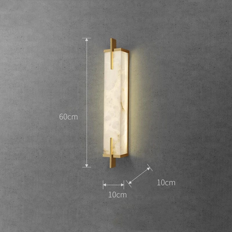 Applique murale LED Premium en laiton doré et marbre | Marco Lucetti Doré