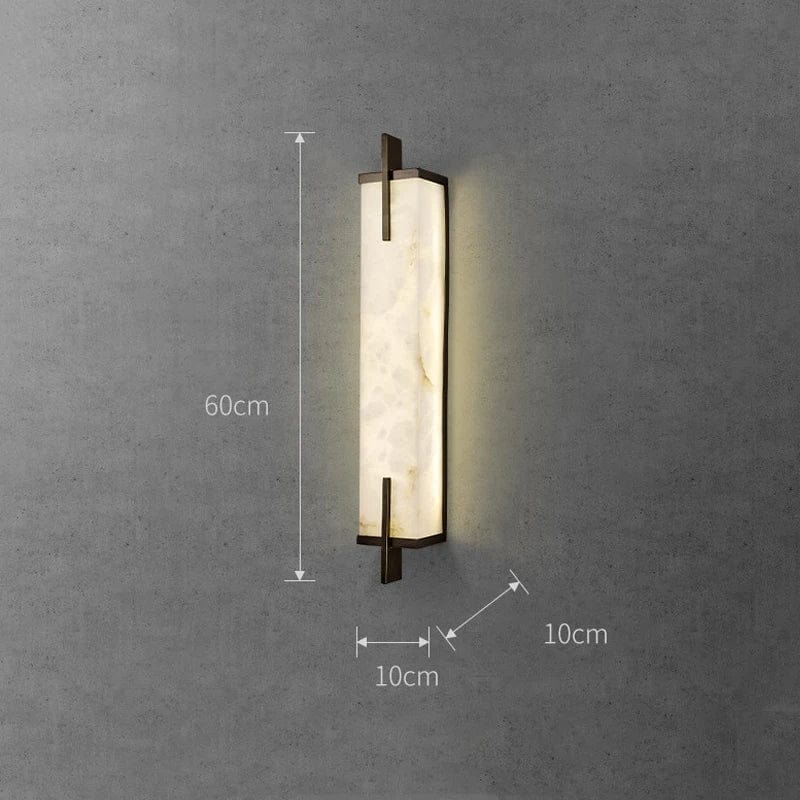 Applique murale LED Premium en laiton doré et marbre | Marco Lucetti Noir