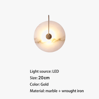 Applique murale LED premium en marbre noir et or. | Marco Lucetti