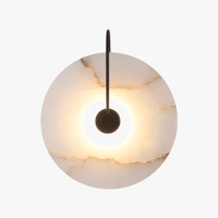Applique murale LED premium en marbre noir et or. | Marco Lucetti