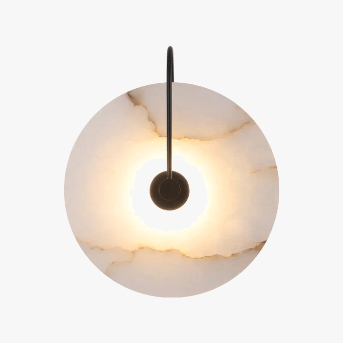 Applique murale LED premium en marbre noir et or. | Marco Lucetti