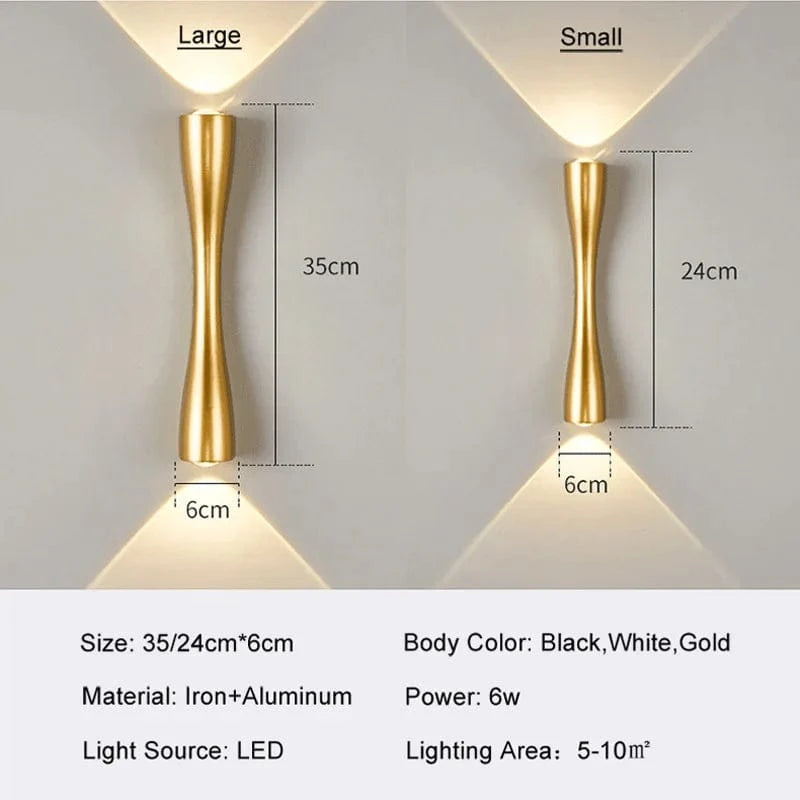 Applique murale LED Premium pour intérieur et extérieur, design moderne et minimaliste, imperméable | Marco Lucetti