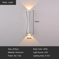 Applique murale LED Premium pour intérieur et extérieur, design moderne et minimaliste, imperméable | Marco Lucetti Blanc Petit / CHINE / Blanc chaud (2700-3500K) | 6W