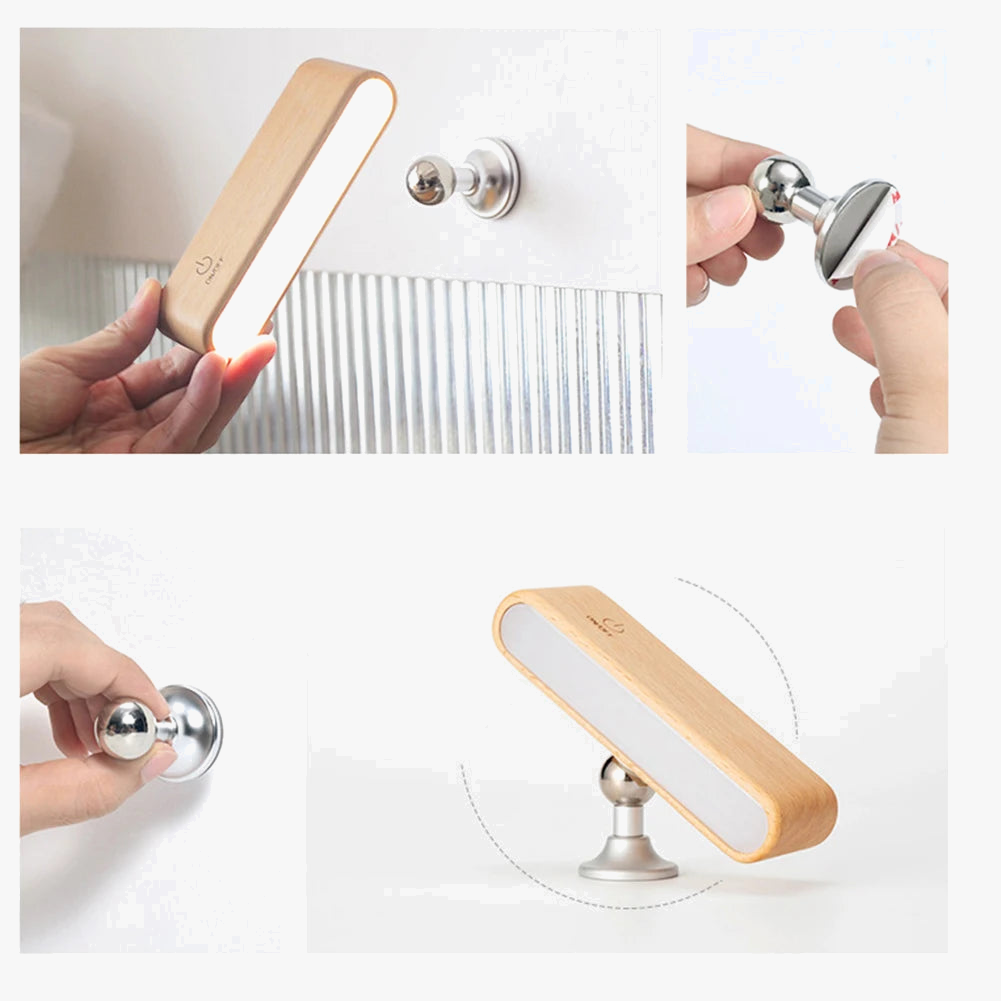 Applique Murale LED Rechargeable Rotation 360° avec Fonction Mémoire - Design360