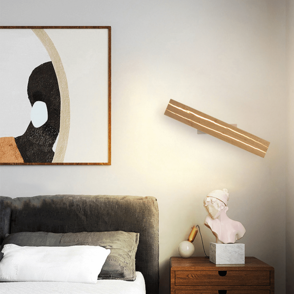 Applique Murale LED Rectangulaire Bois Scandinave | Marco Lucetti