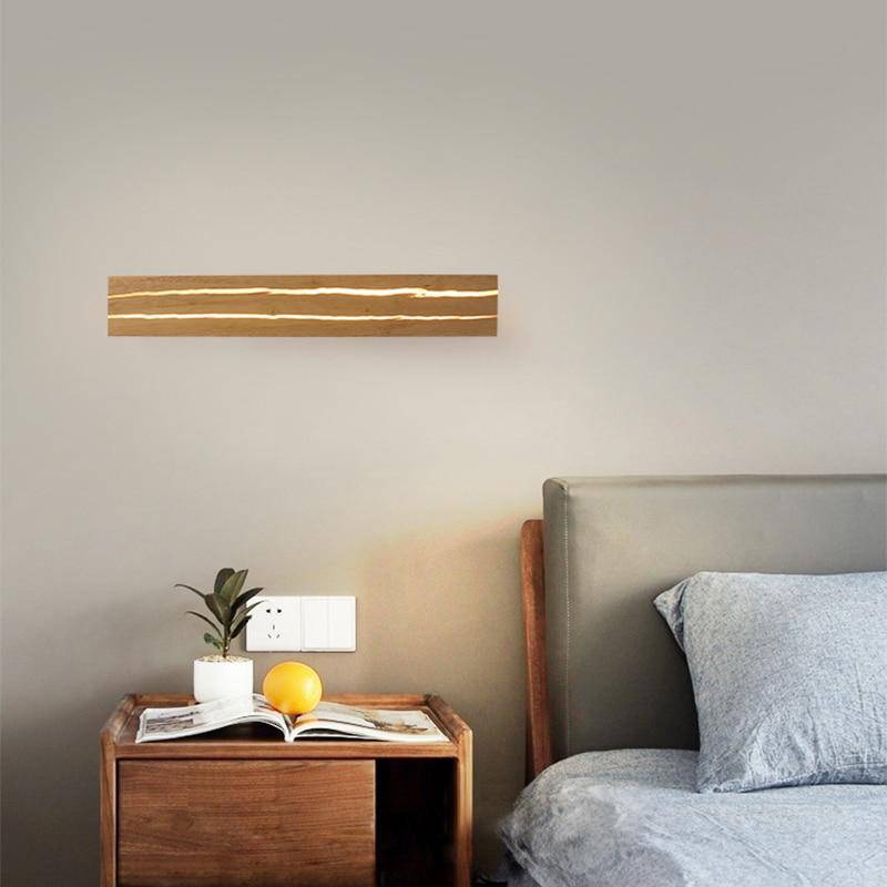 Applique Murale LED Rectangulaire Bois Scandinave | Marco Lucetti