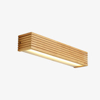 Applique murale LED en bois taillé Japan