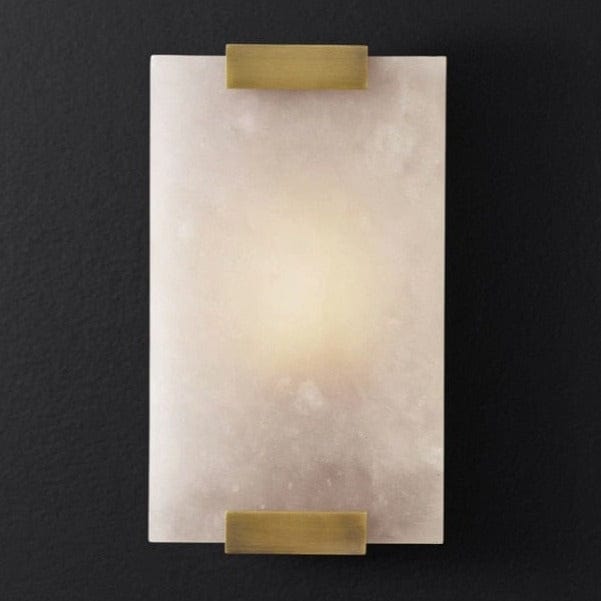 Applique Murale LED Rectangulaire en Marbre Zinerva Moderna | Marco Lucetti Doré - 15x27 cm / Chaude