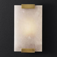 Applique Murale LED Rectangulaire en Marbre Zinerva Moderna | Marco Lucetti Doré - 15x27 cm / Chaude