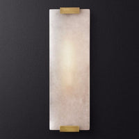 Applique Murale LED Rectangulaire en Marbre Zinerva Moderna | Marco Lucetti Doré - 15x47 cm / Chaude