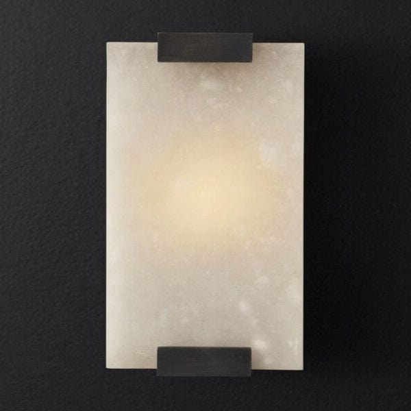 Applique Murale LED Rectangulaire en Marbre Zinerva Moderna | Marco Lucetti Noir - 15x27 cm / Chaude
