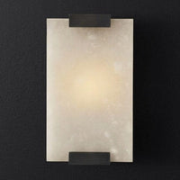 Applique Murale LED Rectangulaire en Marbre Zinerva Moderna | Marco Lucetti Noir - 15x27 cm / Chaude