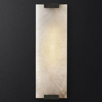 Applique Murale LED Rectangulaire en Marbre Zinerva Moderna | Marco Lucetti Noir - 15x47 cm / Chaude