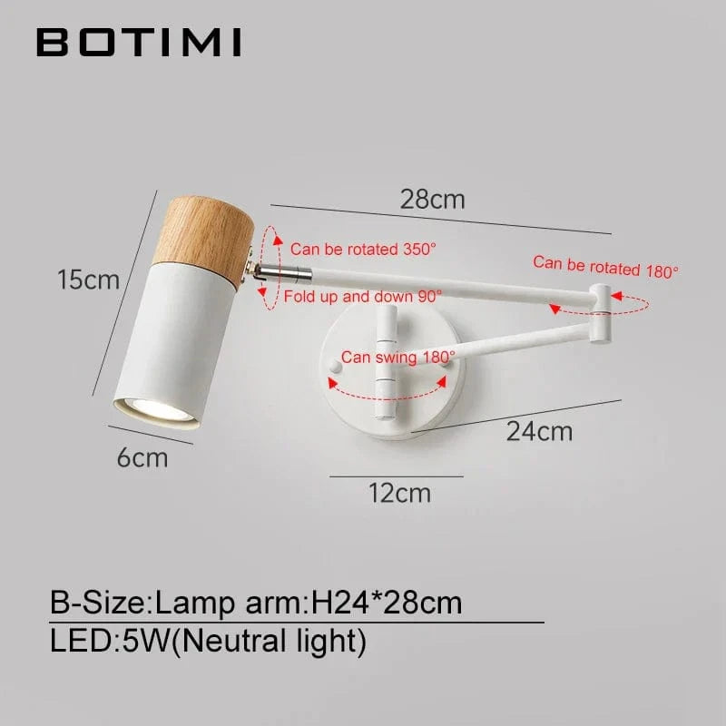 Applique Murale LED Réglable - Design Hôtel Salle Étude | Marco Lucetti B