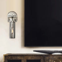 Applique murale LED rétro américaine métal & verre | Marco Lucetti