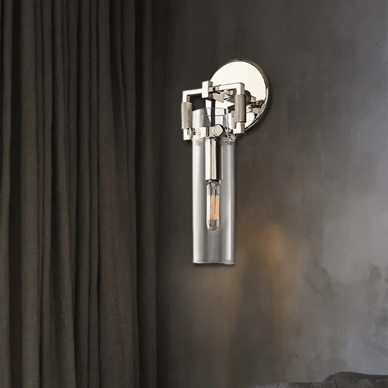 Applique murale LED rétro américaine métal & verre | Marco Lucetti