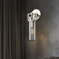 Applique murale LED rétro américaine métal & verre | Marco Lucetti