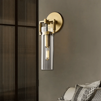 Applique murale LED rétro américaine métal & verre | Marco Lucetti