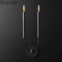 Applique murale LED rétro en métal moderne | Marco Lucetti Noir - 2 lampes