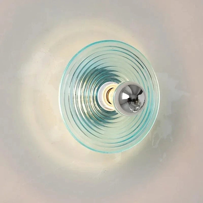 Applique murale LED rétro en verre ondulé pour armoires sur rail - Élégance Illuminée | Marco Lucetti