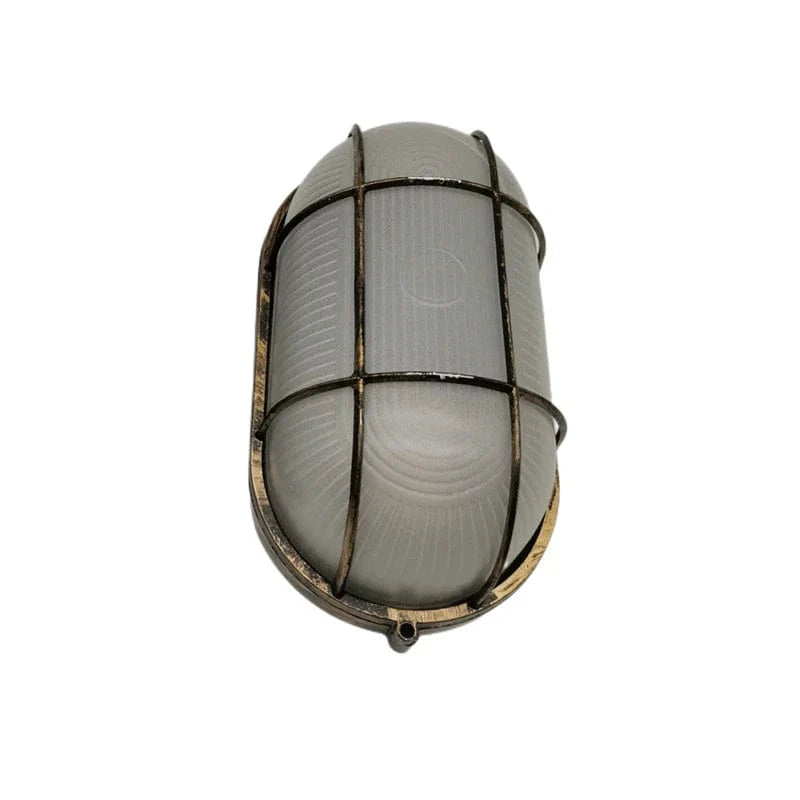 Applique murale LED rétro étanche - Luminisaira | Marco Lucetti Bronze Milky Cover / E27 No Bulb