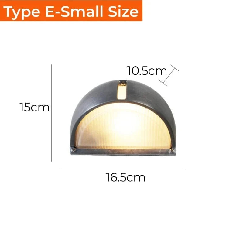 Applique murale LED rétro extérieure  industrielle Vintage IP65 étanche en verre - Luminaflare | Marco Lucetti E Petit / E27 sans ampoule