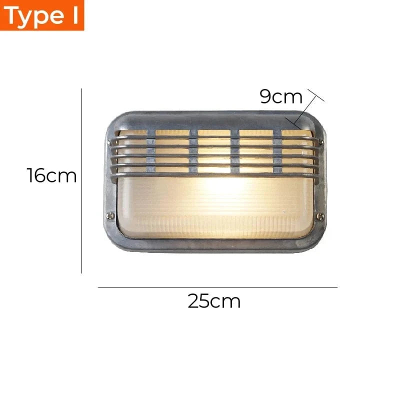 Applique murale LED rétro extérieure  industrielle Vintage IP65 étanche en verre - Luminaflare | Marco Lucetti Je / E27 sans ampoule