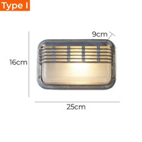 Applique murale LED rétro extérieure  industrielle Vintage IP65 étanche en verre - Luminaflare | Marco Lucetti Je / E27 sans ampoule