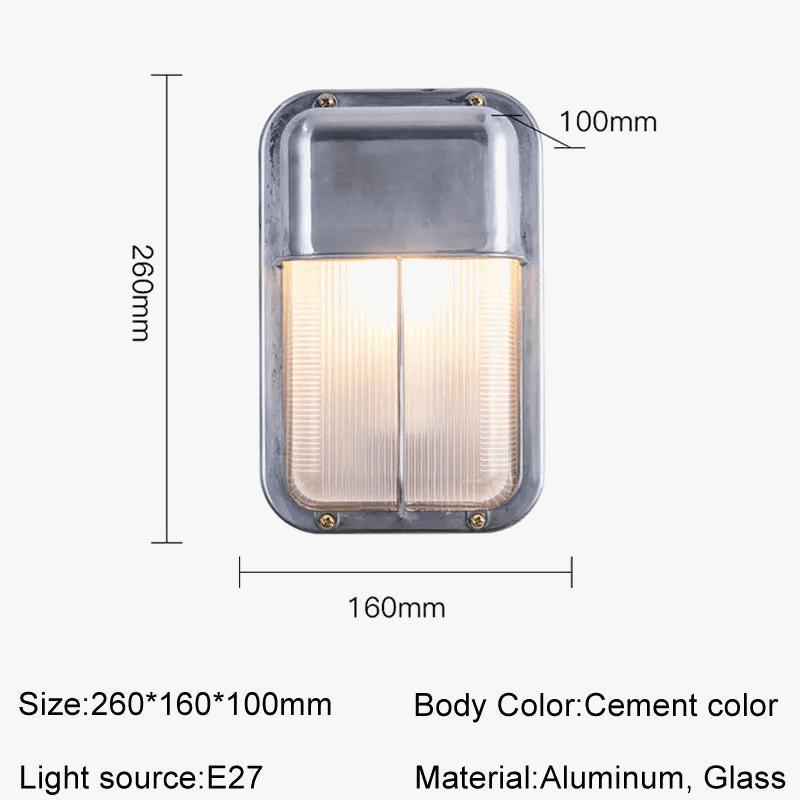 Applique murale LED rétro imperméable en aluminium pour intérieur et extérieur | Marco Lucetti