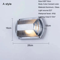 Applique murale LED rétro imperméable en aluminium pour intérieur et extérieur | Marco Lucetti A style