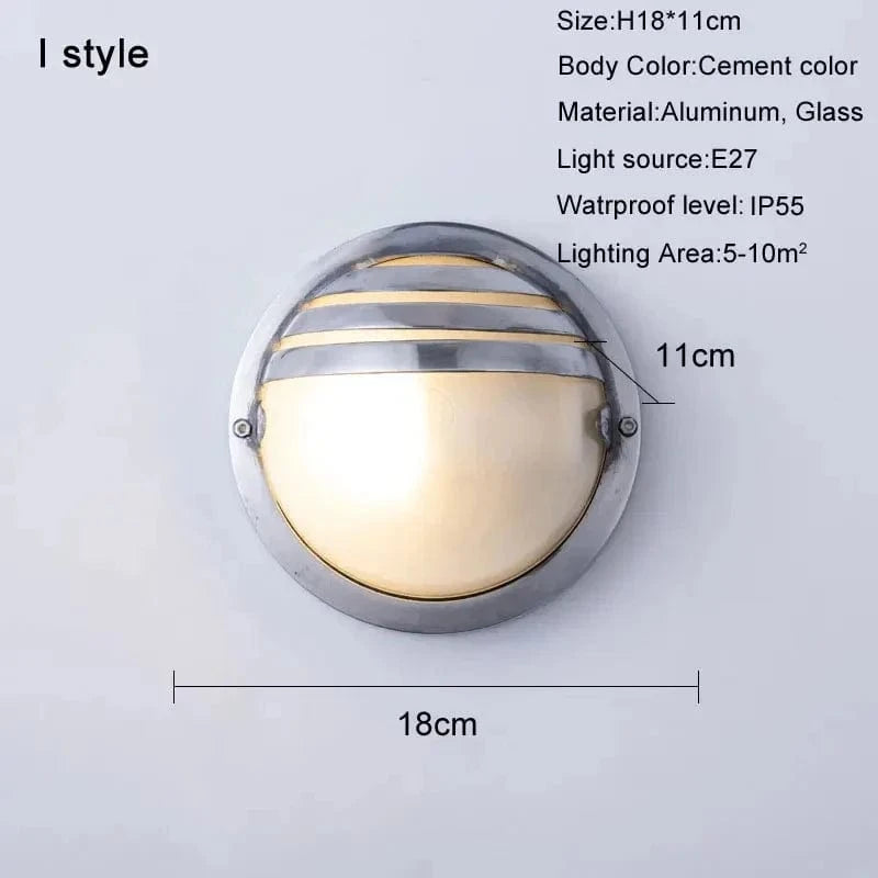 Applique murale LED rétro imperméable en aluminium pour intérieur et extérieur | Marco Lucetti Je stylise