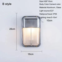 Applique murale LED rétro imperméable en aluminium pour intérieur et extérieur | Marco Lucetti Style B