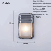 Applique murale LED rétro imperméable en aluminium pour intérieur et extérieur | Marco Lucetti Style C