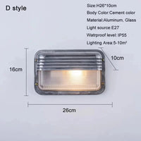 Applique murale LED rétro imperméable en aluminium pour intérieur et extérieur | Marco Lucetti Style D