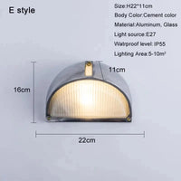 Applique murale LED rétro imperméable en aluminium pour intérieur et extérieur | Marco Lucetti Style E