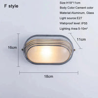 Applique murale LED rétro imperméable en aluminium pour intérieur et extérieur | Marco Lucetti Style F