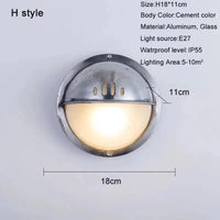 Applique murale LED rétro imperméable en aluminium pour intérieur et extérieur | Marco Lucetti Style H