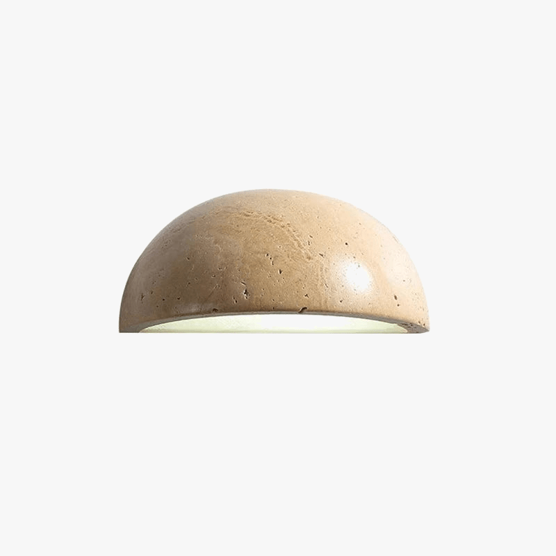 Applique murale LED rétro semi-circulaire en travertin naturel - Idéal pour une décoration tendance | Marco Lucetti
