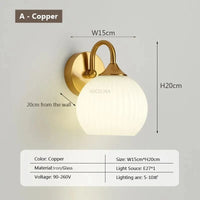 Applique murale LED rétro "Sphère Chromée" | Marco Lucetti WL023G001 A Cuivre / Blanc froid