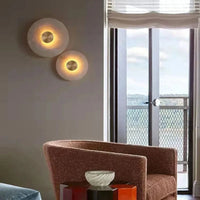 Applique murale LED ronde Art déco - Éclat Brillant | Marco Lucetti Diamètre 20cm / Blanc froid (5 500-7 000 K). / Épaisseur 10 cm