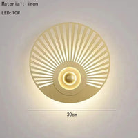 Applique murale LED ronde Art Déco pour une ambiance chaleureuse  | Marco Lucetti A-Or / Lumière chaude 3000K