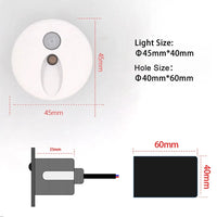 Applique Murale LED Ronde avec Capteur de Mouvement | Marco Lucetti Capteur Blanc C / 4000K / 3W