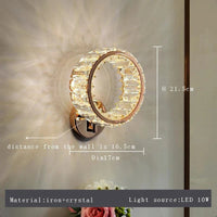 Applique murale LED ronde de luxe en cristal - Édition 2024 | Marco Lucetti Applique / Dimmable