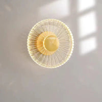 Applique murale LED ronde en acrylique et laiton doré - Set de 3 variables | Marco Lucetti 18 cm / 3 modifiable