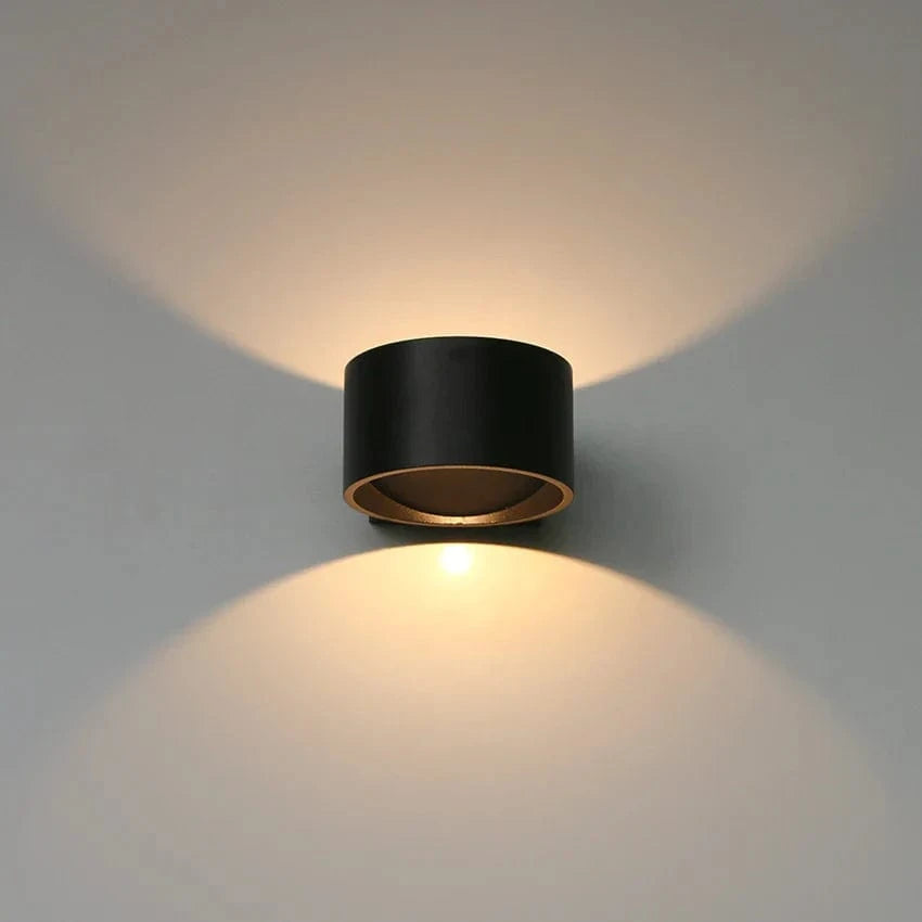 Applique Murale LED Ronde en Aluminium AC90-260V | Marco Lucetti Noir / Blanc chaud (2700-3500K)
