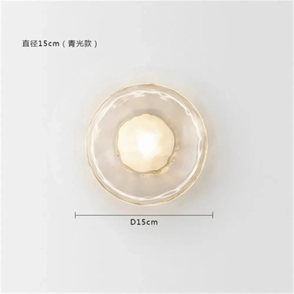 Applique murale LED ronde en verre coloré au design post-moderne - LuminOva | Marco Lucetti A