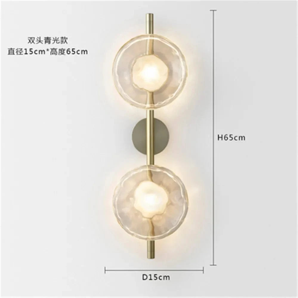Applique murale LED ronde en verre coloré au design post-moderne - LuminOva | Marco Lucetti A2