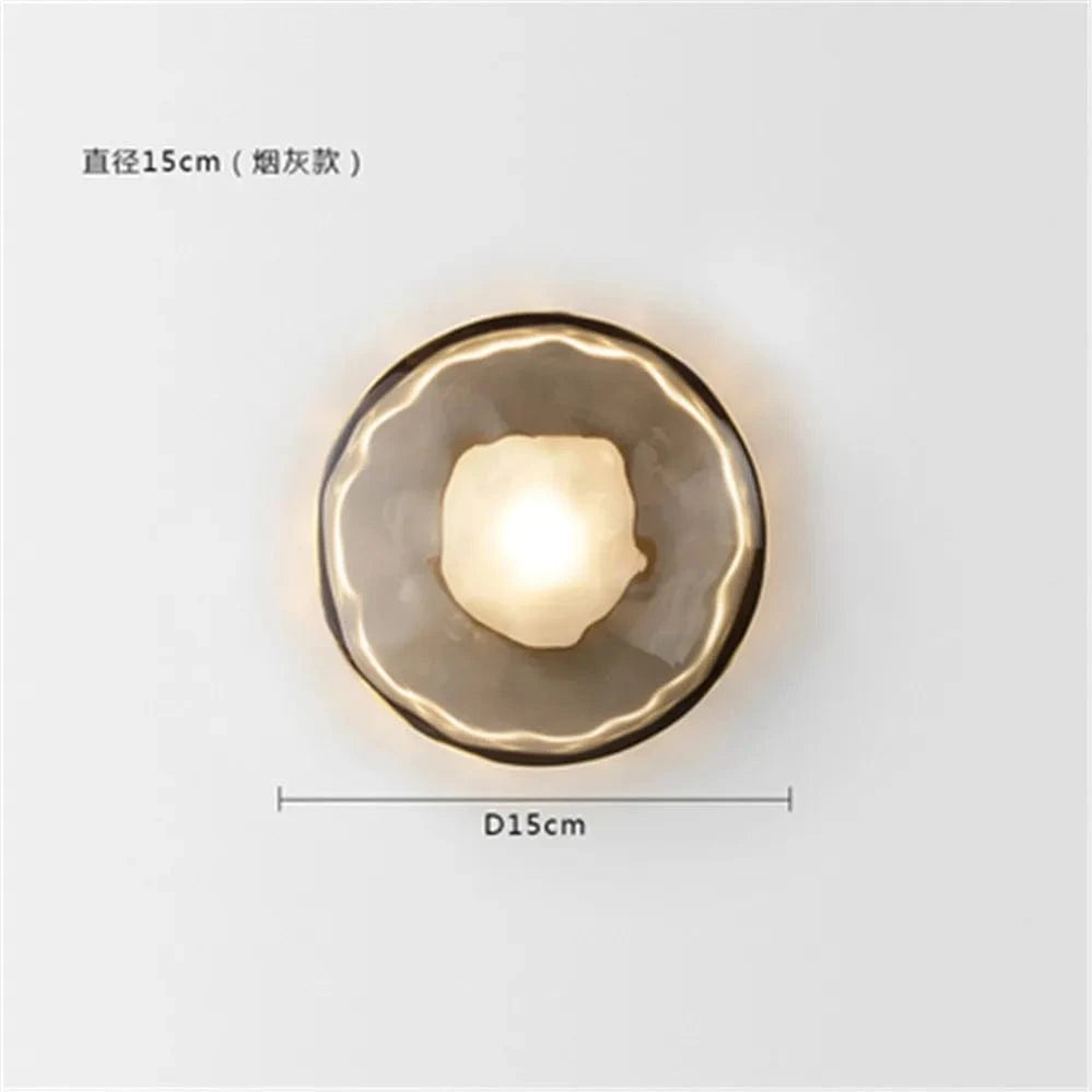 Applique murale LED ronde en verre coloré au design post-moderne - LuminOva | Marco Lucetti B